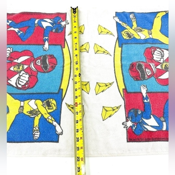 1993 Mighty Morphin Power Rangers Vintage Bath Towel Pool Beach Saban - Picture 6 of 9